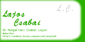 lajos csabai business card